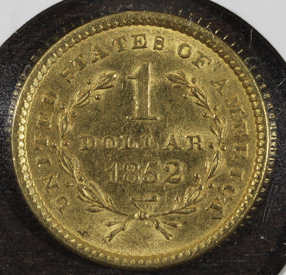 1852 Type 1 Liberty Head Gold Dollar G$1 BU Uncirculated