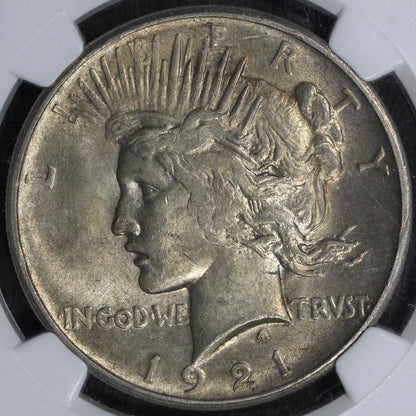 1921 (MS63) High Relief Peace Silver Dollar $1 NGC