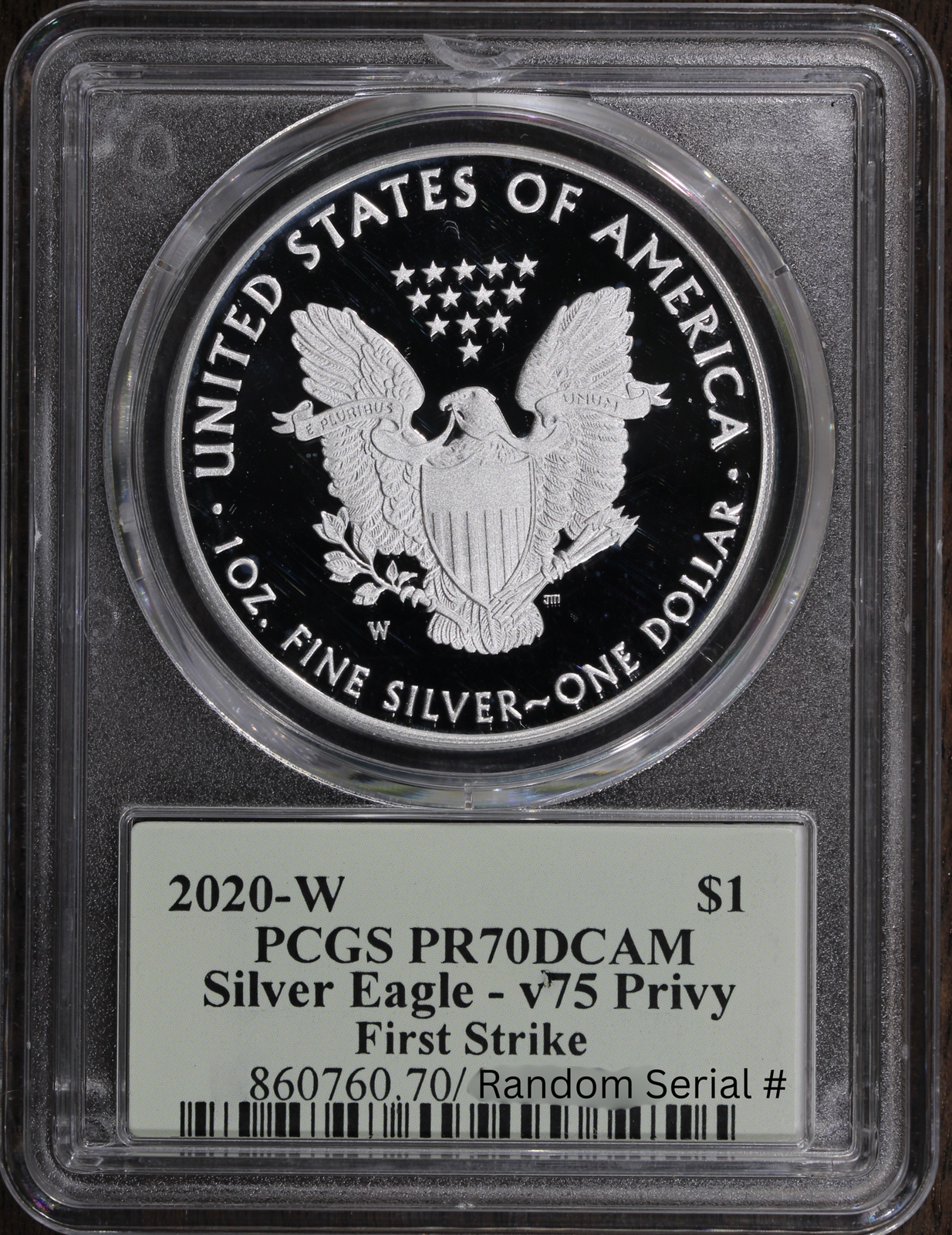2020-W V75 (PR70 DCAM) Proof Silver Eagle PCGS First Strike FS -Thomas Cleveland