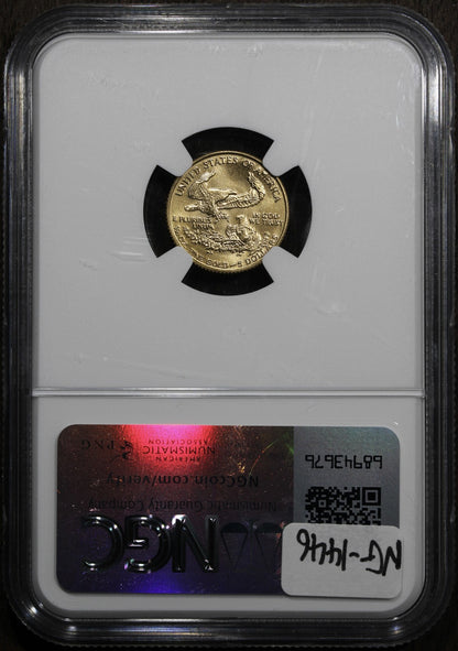 1989 (MS69) 1/10 oz American Gold Eagle $5 NGC