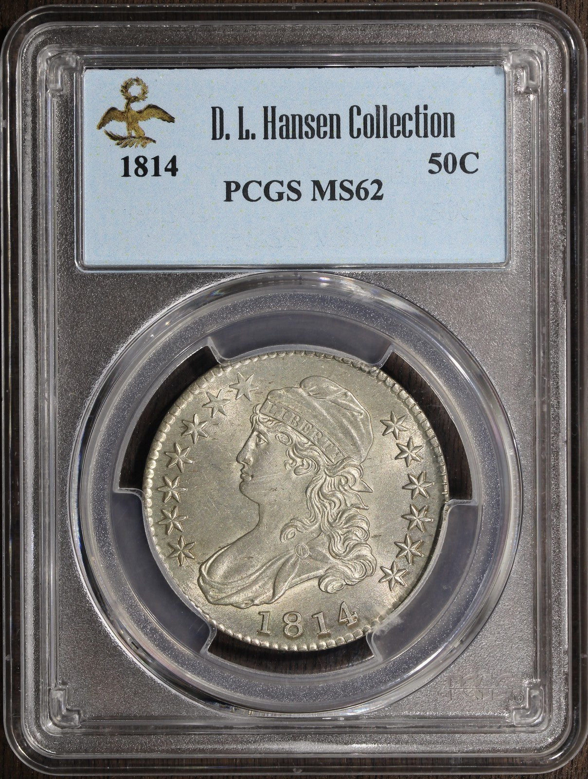 1814 (MS62) Capped Bust Half Dollar 50C PCGS - D.L Hansen Collection