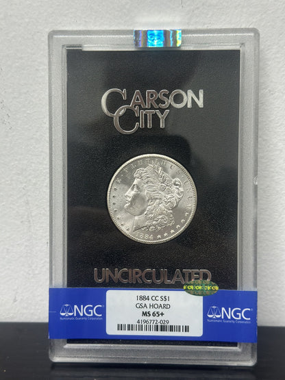 1884-CC (MS65+ CAC) GSA Morgan Silver Dollar $1 NGC - Plus
