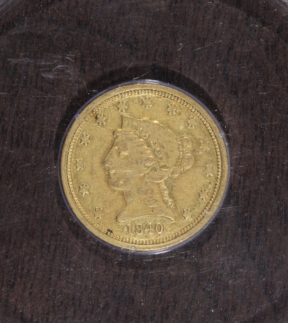 1840-D (VF30) Liberty Head Gold Quarter Eagle $2.50 PCGS - Dahlonega Rattler