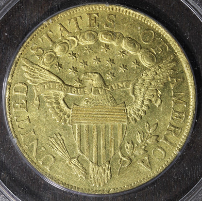 1801 (AU53) Capped Bust Gold Eagle $10 PCGS Rattler