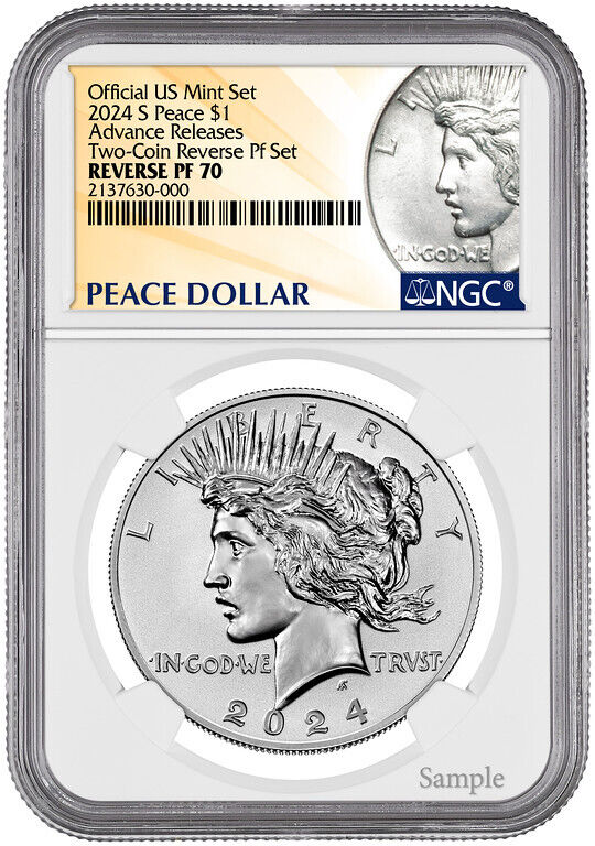 2024 (MS/PF/RP70) 6-Coin Set $1 Morgan/Peace Dollar NGC AR Advance Release