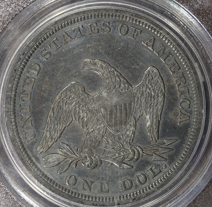 1844 (XF45) Seated Liberty Dollar $1 PCGS - Great Tone