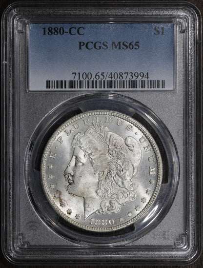 1880-CC (MS65) Morgan Silver Dollar $1 PCGS - Carson City Gem
