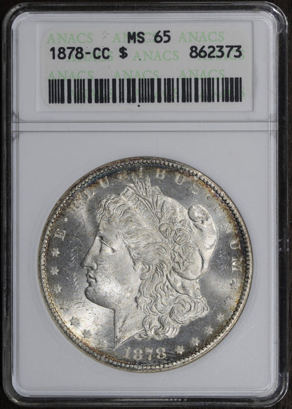 1878-CC (MS65) Morgan Silver Dollar $1 ANACS Soapbox - Carson City Key Date