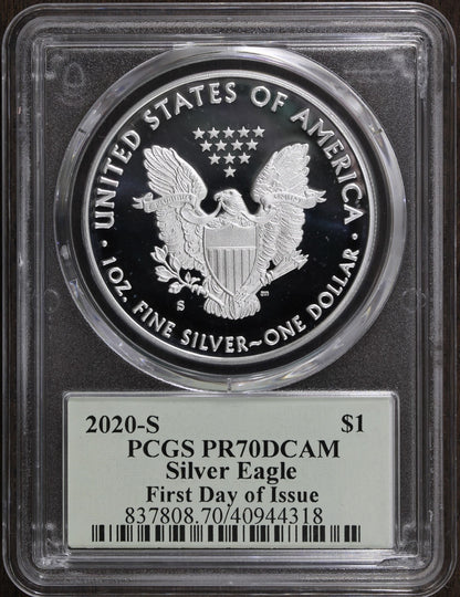 2020-S (PR70) Proof American Silver Eagle ASE $1 PCGS - Cleveland Signed FDOI