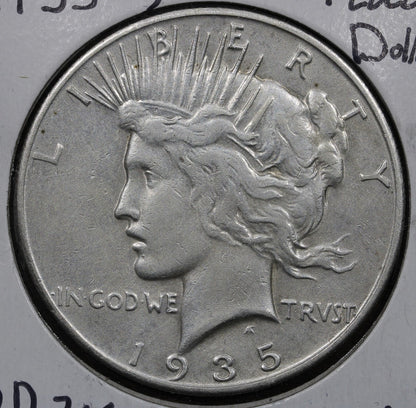 1935-S Peace Dollar $1 AU - Better Date
