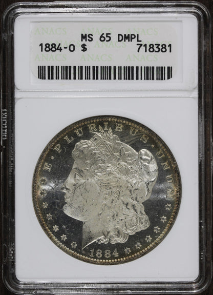 1884-O (MS65 DMPL) Morgan Silver Dollar $1 ANACS Soapbox - Insane Mirrors