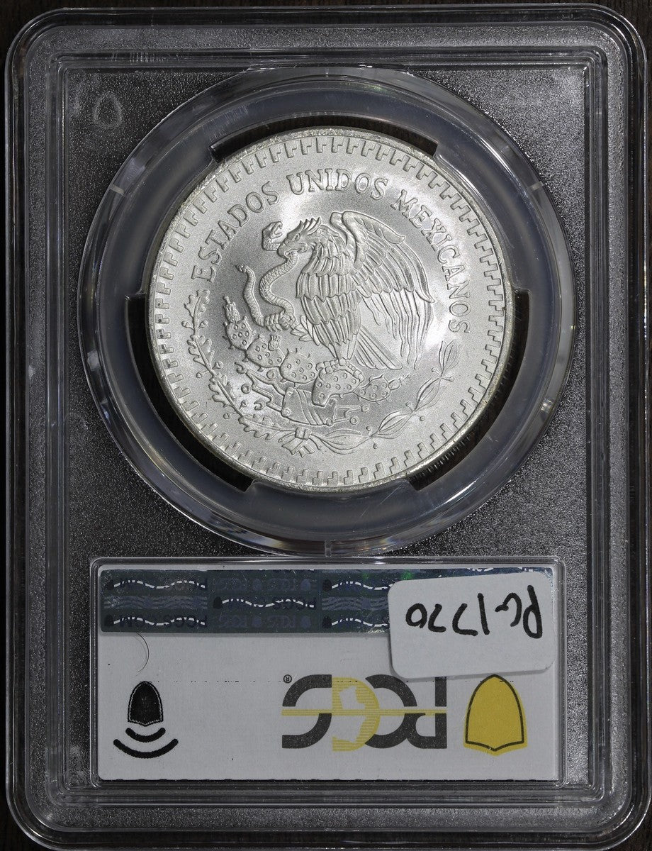 1991-Mo (MS68) Type 2 Mexico Libertad Silver Onza PCGS - Rare TYPE 2