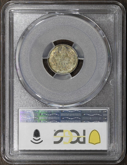 1898 (MS63) Canada Silver 5 Cents 5C PCGS - Wide Date, Choice UNC