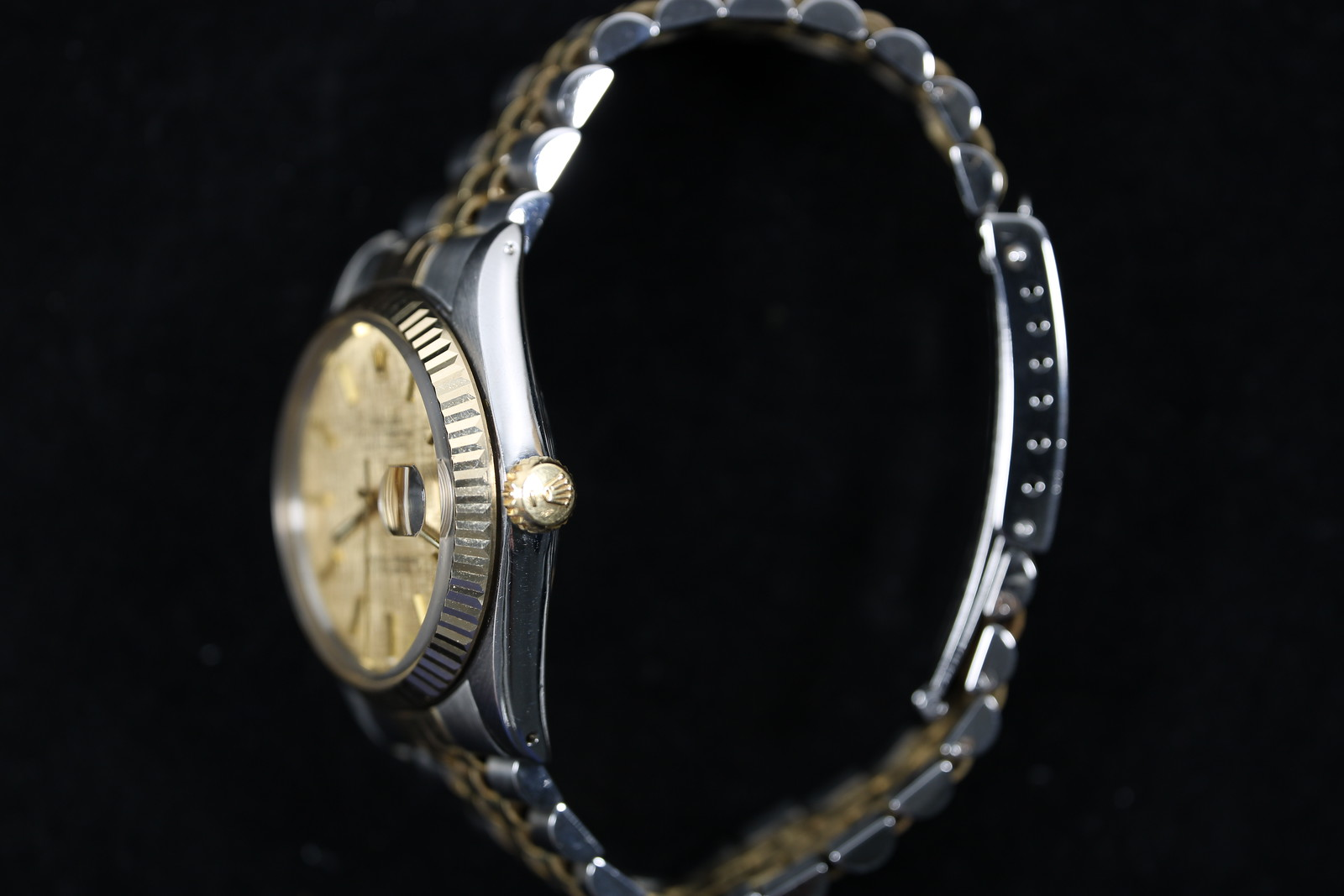 Rolex Datejust 16013 Gold and Silver Jubilee Bracelet with Gold Bezel