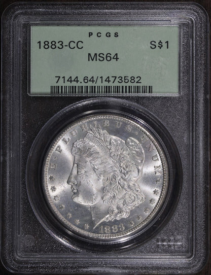 1883-CC (MS64) Morgan Silver Dollar $1 PCGS OGH - Key Date Carson City