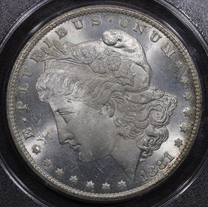 1881-CC (MS63) Morgan Silver Dollar $1 PCGS Rattler - Lovely Surfaces