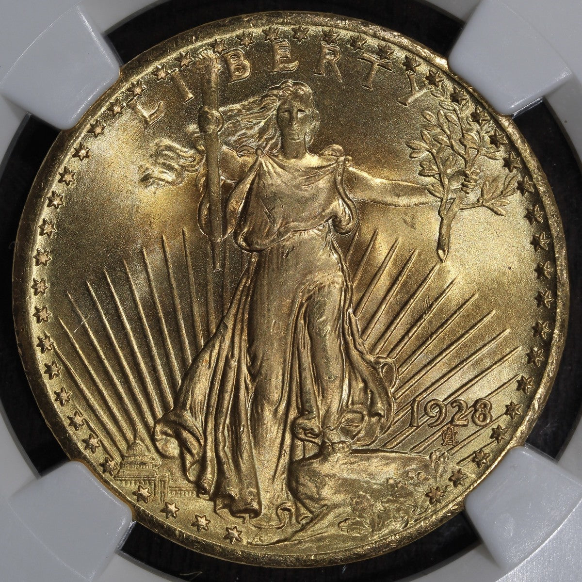 1928 (MS67) St. Gauden's Gold Double Eagle $20 NGC - Superb Gem Saint