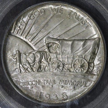 1938-D (MS67 CAC) Oregon Trail Commemorative Half Dollar 50C PCGS - Superb