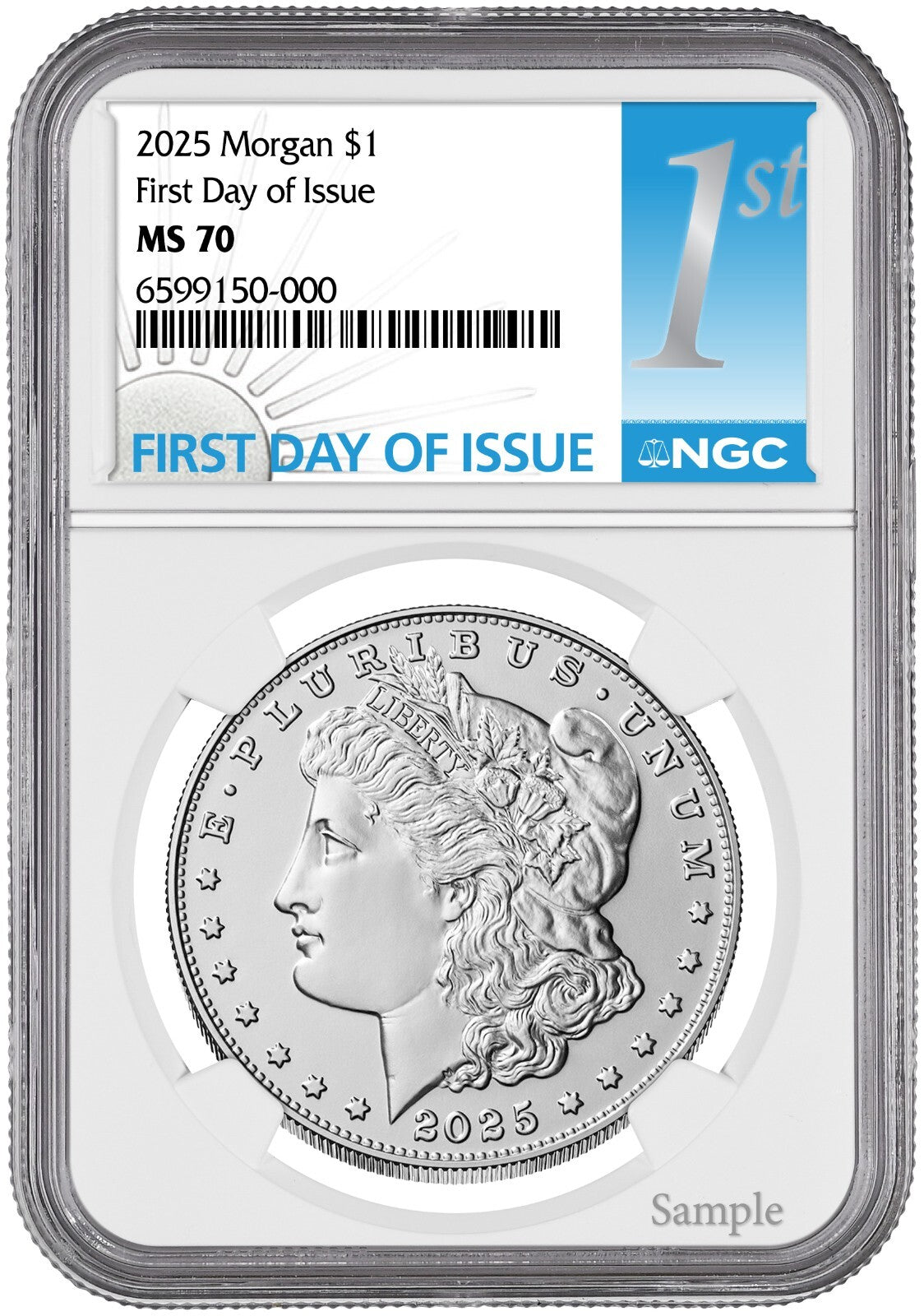 2025-P (MS70) Morgan & Peace Silver Dollar (2 Coin) First Day Of Issue FDOI NGC