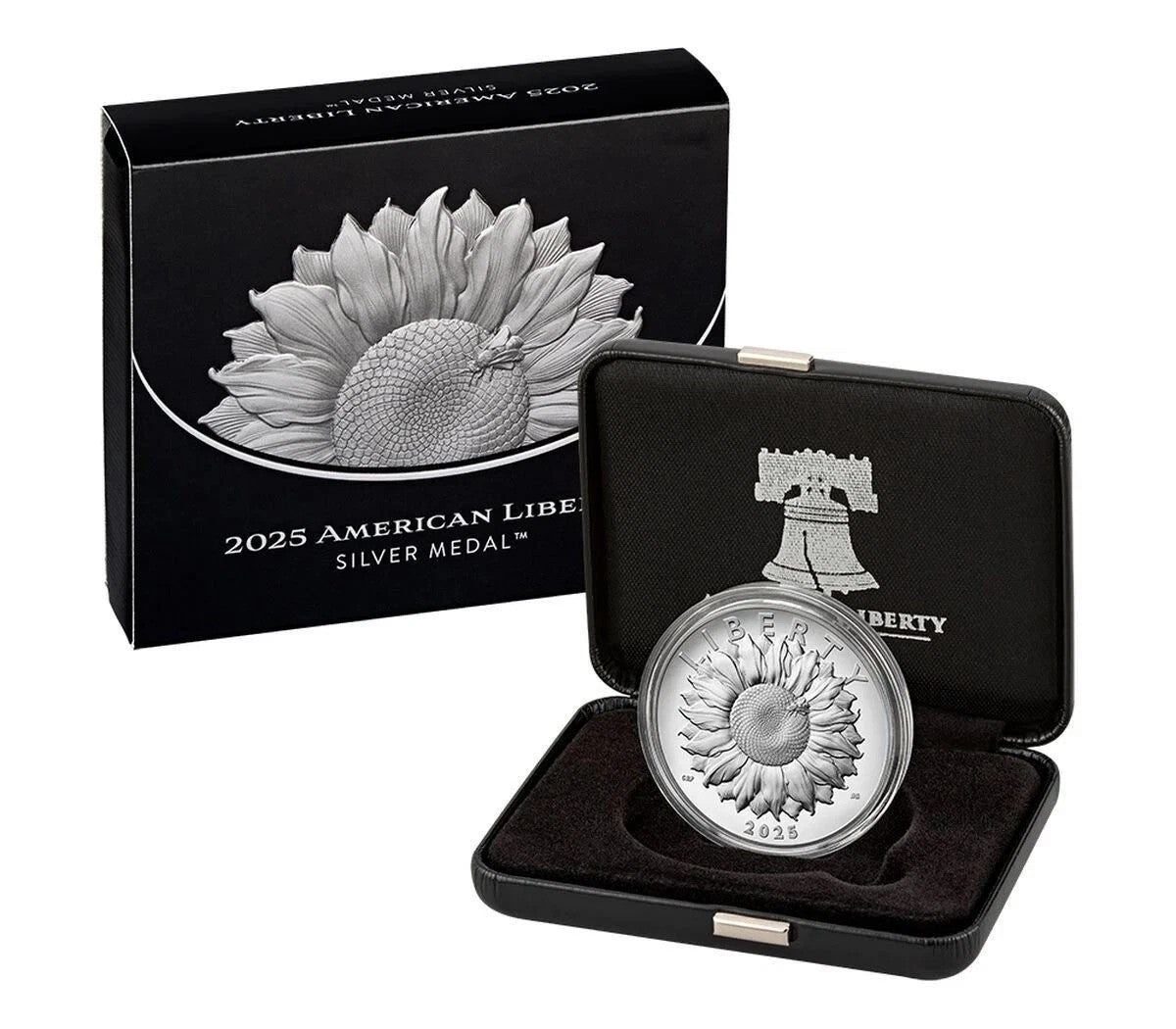 2025 American Liberty Silver Medal 1 oz Proof Silver Medal OGP Box/COA (Flower)