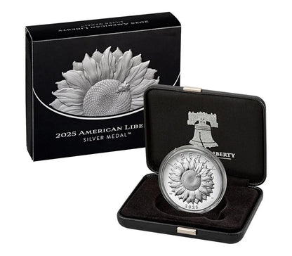 2025 American Liberty Silver Medal 1 oz Proof Silver Medal OGP Box/COA (Flower)