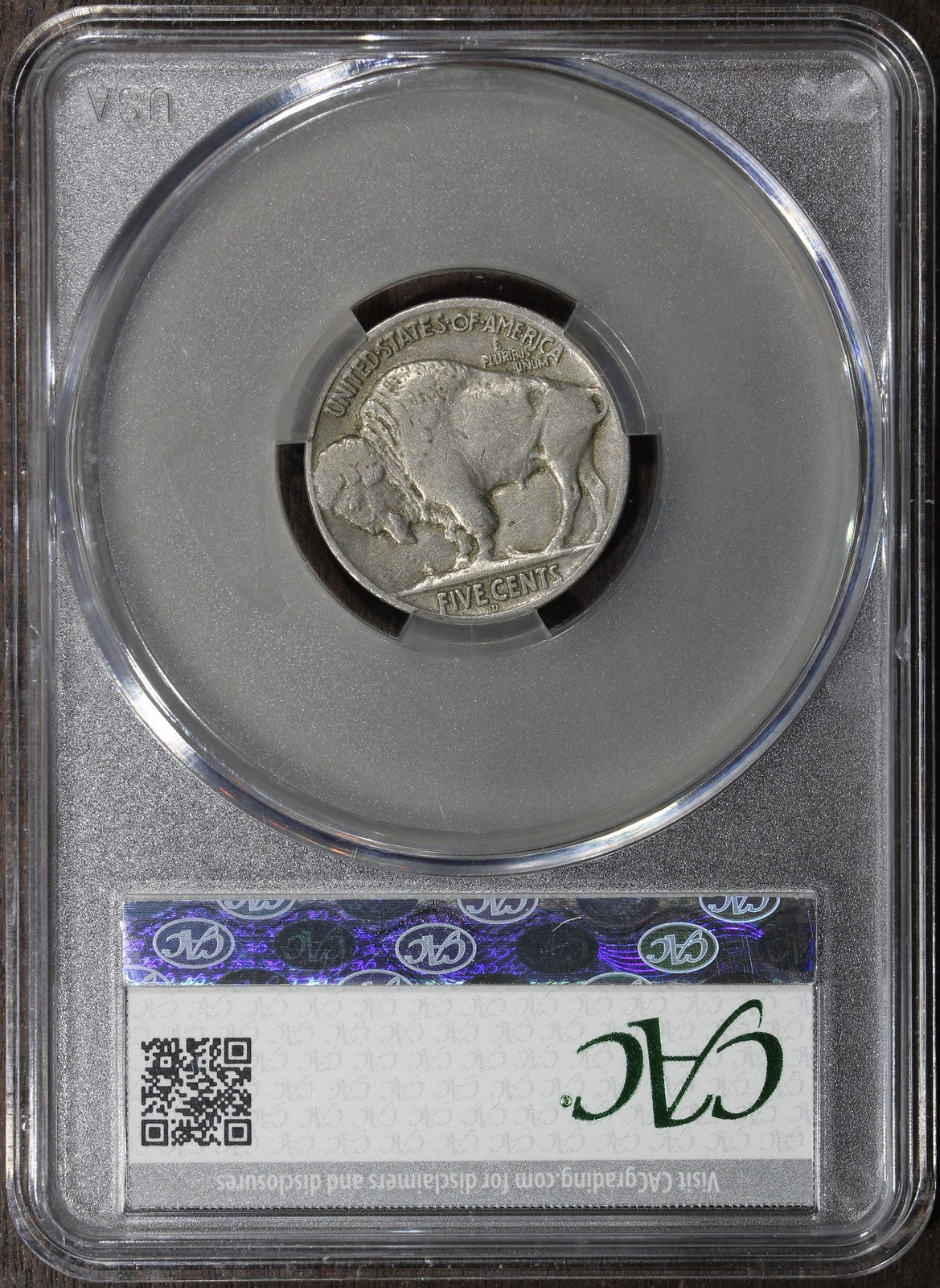 1920-D (F15 CAC) Buffalo Nickel 5C CACG