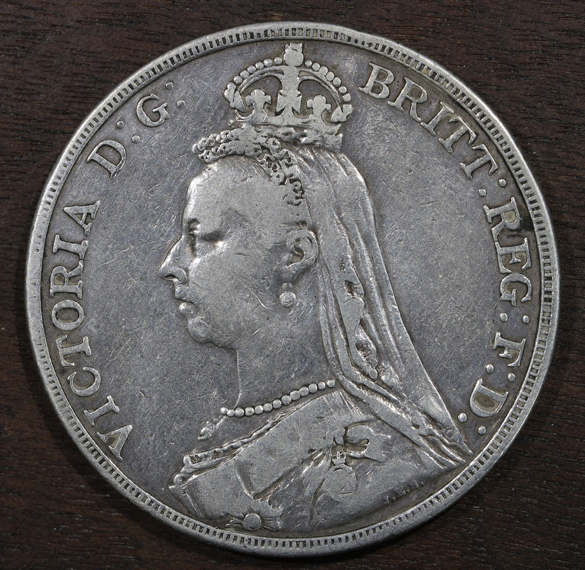 1892 Great Britain United Kingdom Silver Crown - Queen Victoria