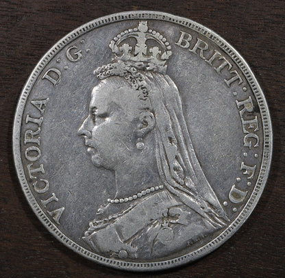 1892 Great Britain United Kingdom Silver Crown - Queen Victoria