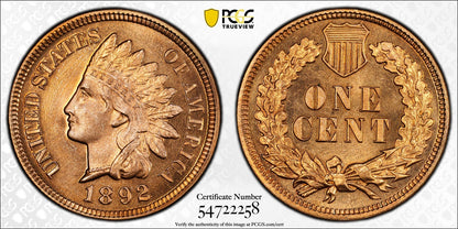 1892 (PR65RD) Proof Indian Head Cent 1C IHC PCGS