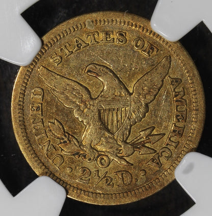 1852-O (XF45) Liberty Head Gold Quarter Eagle $2.50 NGC - New Orleans Gold!