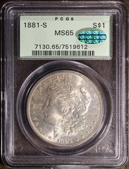 1881-S (MS65 CAC) Morgan Silver Dollar $1 PCGS - OGH