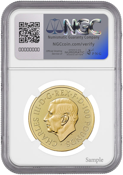 2025 (MS70) Britannia & Liberty Gold 1 Oz £100 NGC - UK Mint