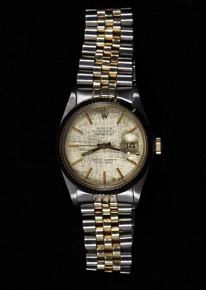 Rolex Datejust 16013 Gold and Silver Jubilee Bracelet with Gold Bezel