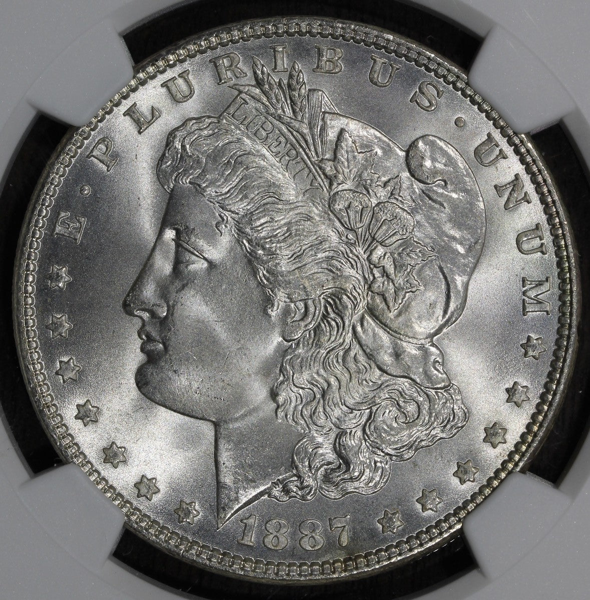 1887 (MS67 CAC) Morgan Silver Dollar $1 NGC - Superb Gem!