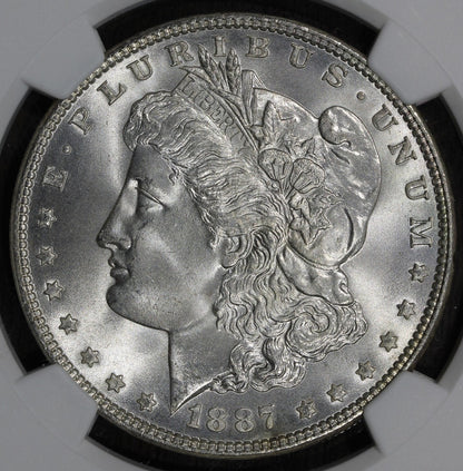 1887 (MS67 CAC) Morgan Silver Dollar $1 NGC - Superb Gem!