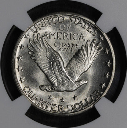 1924-D (MS65FH) Standing Liberty Quarter 25C NGC - Blast White, Full Head