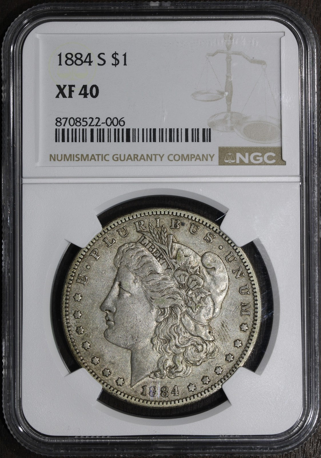 1884-S (XF40) Morgan Silver Dollar $1 NGC