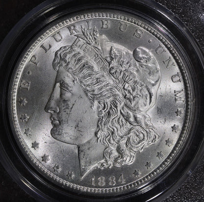 1884-CC (MS62 CAC) Morgan Silver Dollar $1 PCGS OGH - Blast White