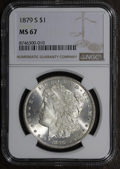 1879-S (MS67) Morgan Silver Dollar $1 NGC - Superb Gem!