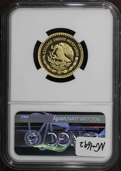 2017-Mo (PF70 Ultra Cameo) Proof Gold Mexico 1/4 Onza Libertad NGC - Flawless