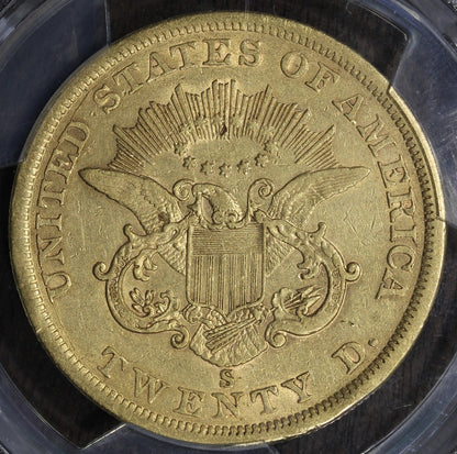 1861-S (XF40) Liberty Head Gold Double Eagle $20 PCGS - Type 1 $20 Gold