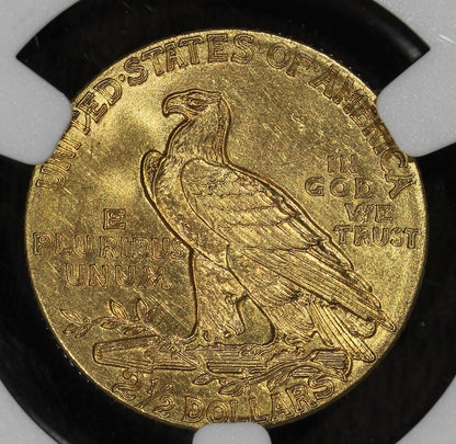 1909 (MS65+ CAC) Indian Head Gold Quarter Eagle $2.50 NGC - GEM!