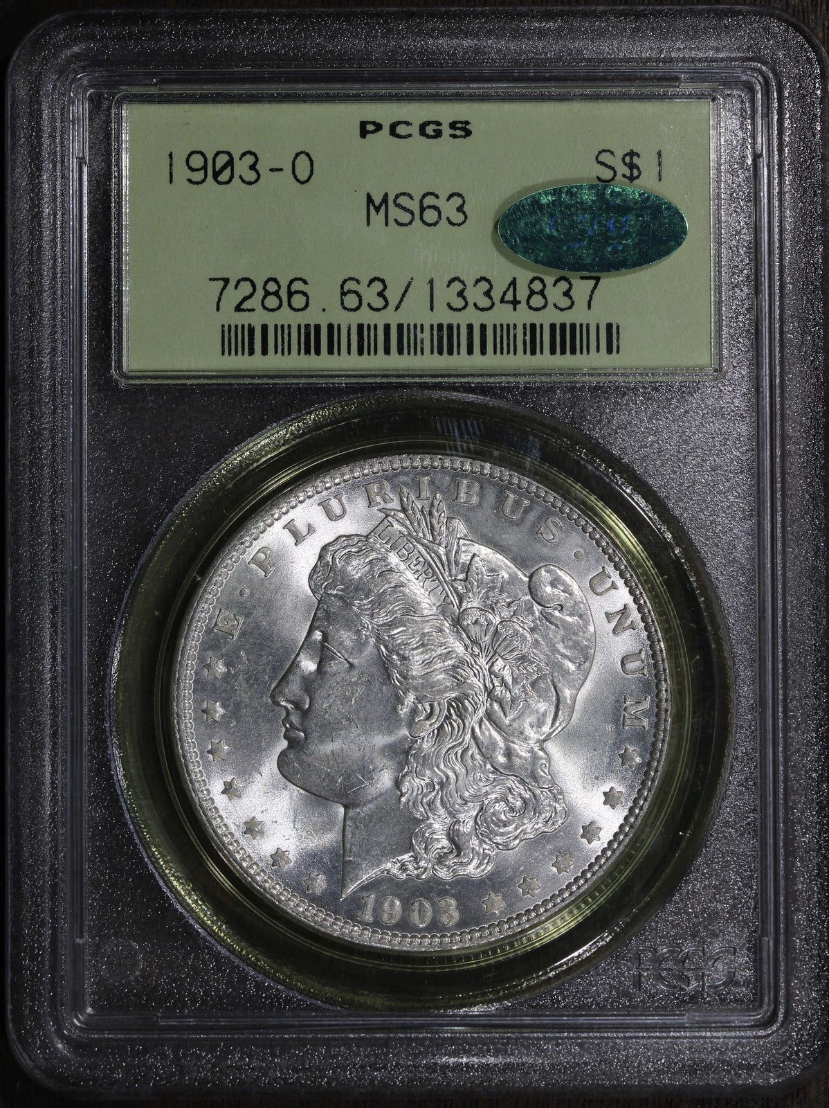 1903-O (MS63 CAC) Morgan Silver Dollar $1 PCGS OGH - Very PQ