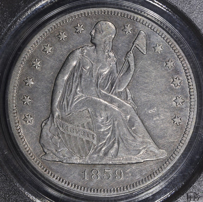 1859-O (XF40) Seated Liberty Dollar $1 PCGS OGH - Early Seated Dollar