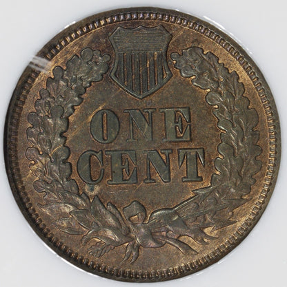 1865 (MS63 BN CAC) Indian Head Cent 1C IHC NGC - Civil War Date!