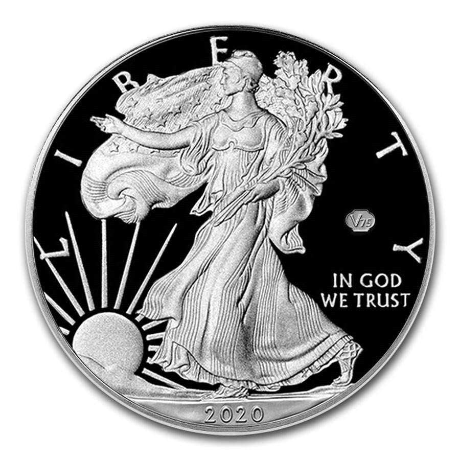 2020-W V75 Proof Silver Eagle OGP & COA - End of World War II - 20XF