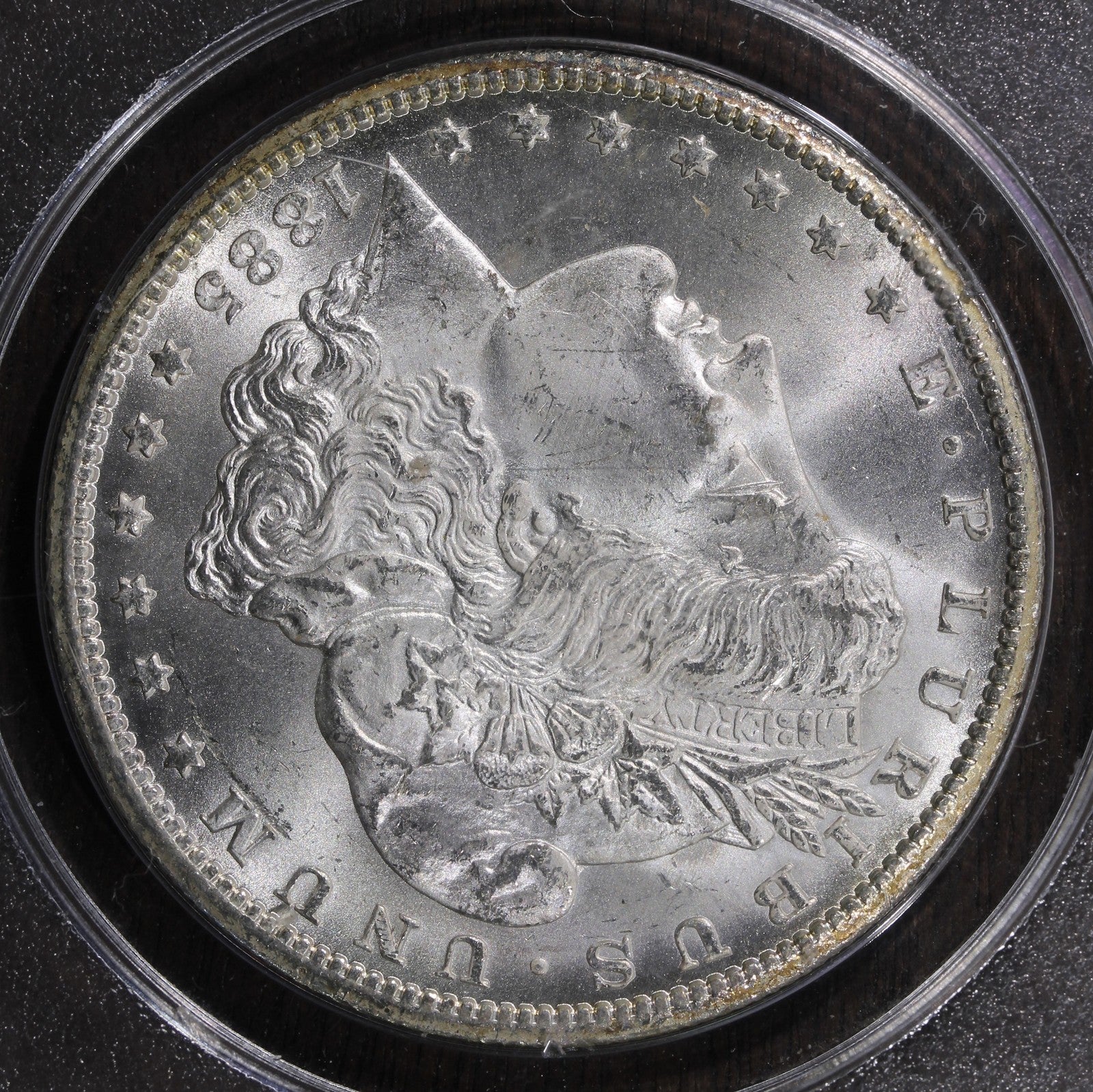 1885-CC (MS63 CAC) Morgan Silver Dollar $1 PCGS Rattler - Carson City