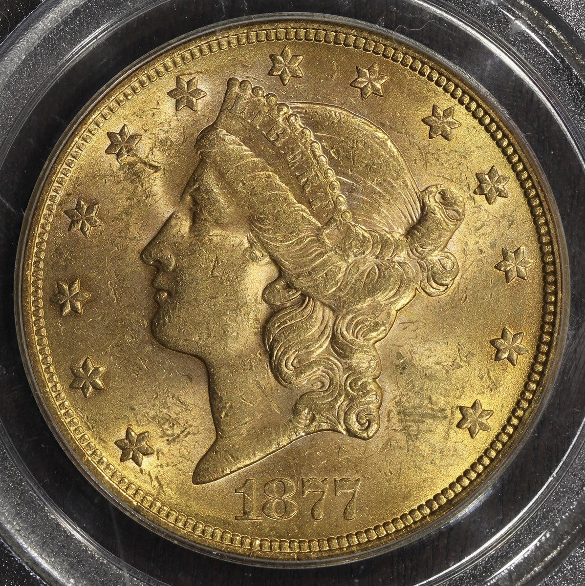 1877-S (MS61) Liberty Head Gold Double Eagle $20 PCGS