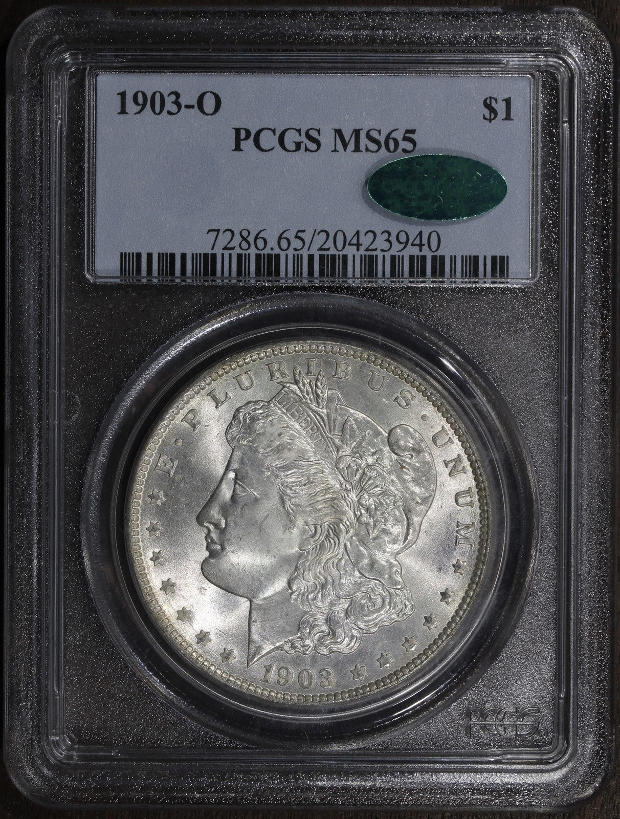 1903-O (MS65 CAC) Morgan Silver Dollar $1 PCGS - KEY Date