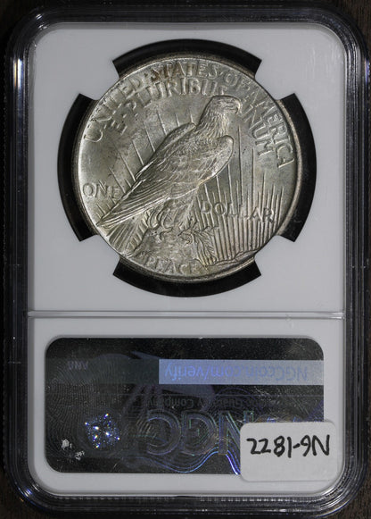 1921 (MS65+ CAC) High Relief Peace Silver Dollar $1 NGC - Gem!